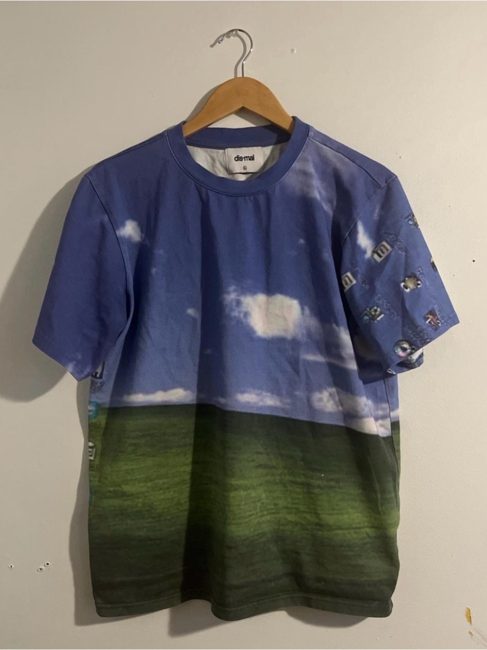 Men By-Dismal Blue & Green Scenic Graphic Tee